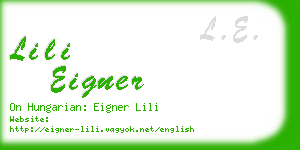 lili eigner business card